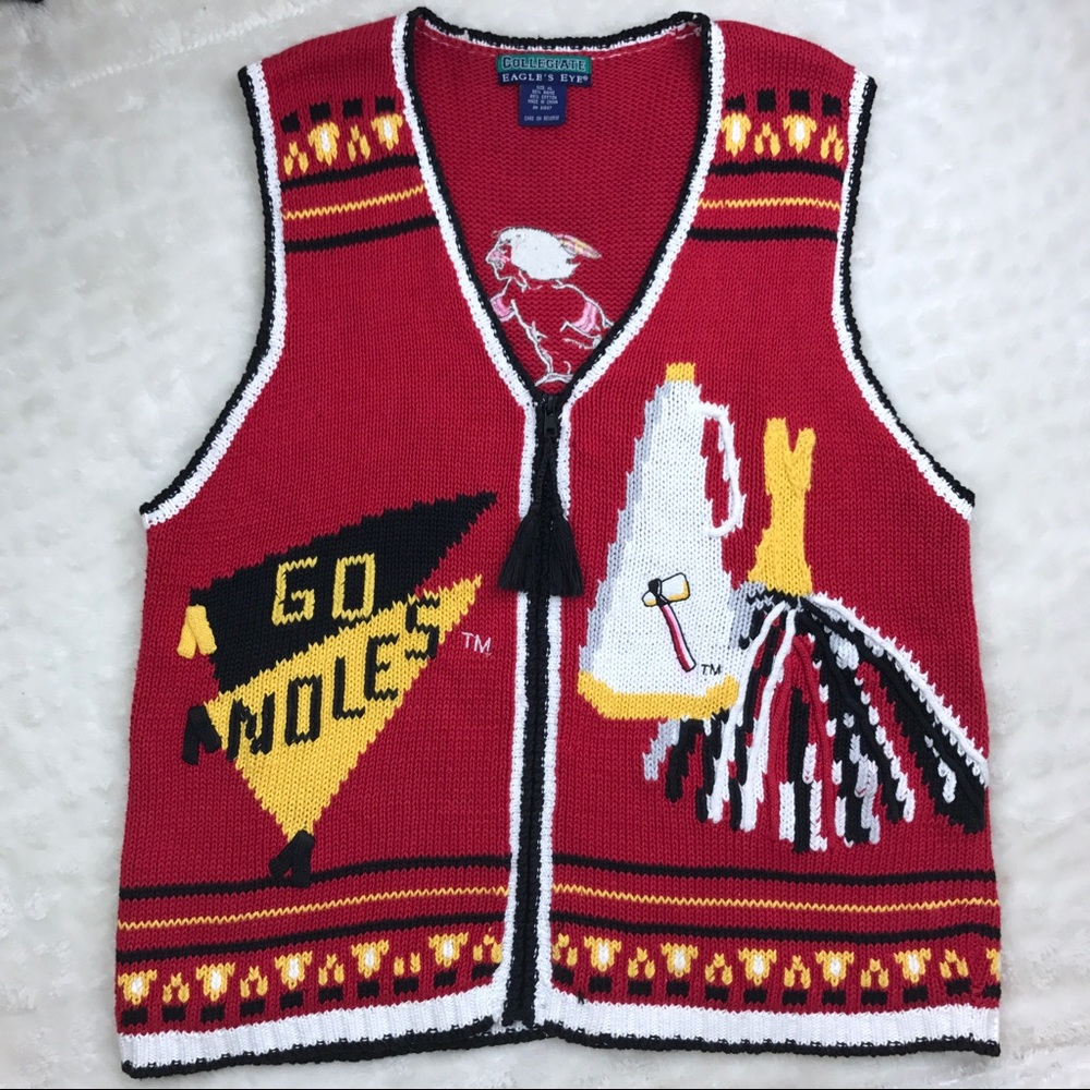 Collegiate Eagles Eye Knit Vest FSU Seminoles XL